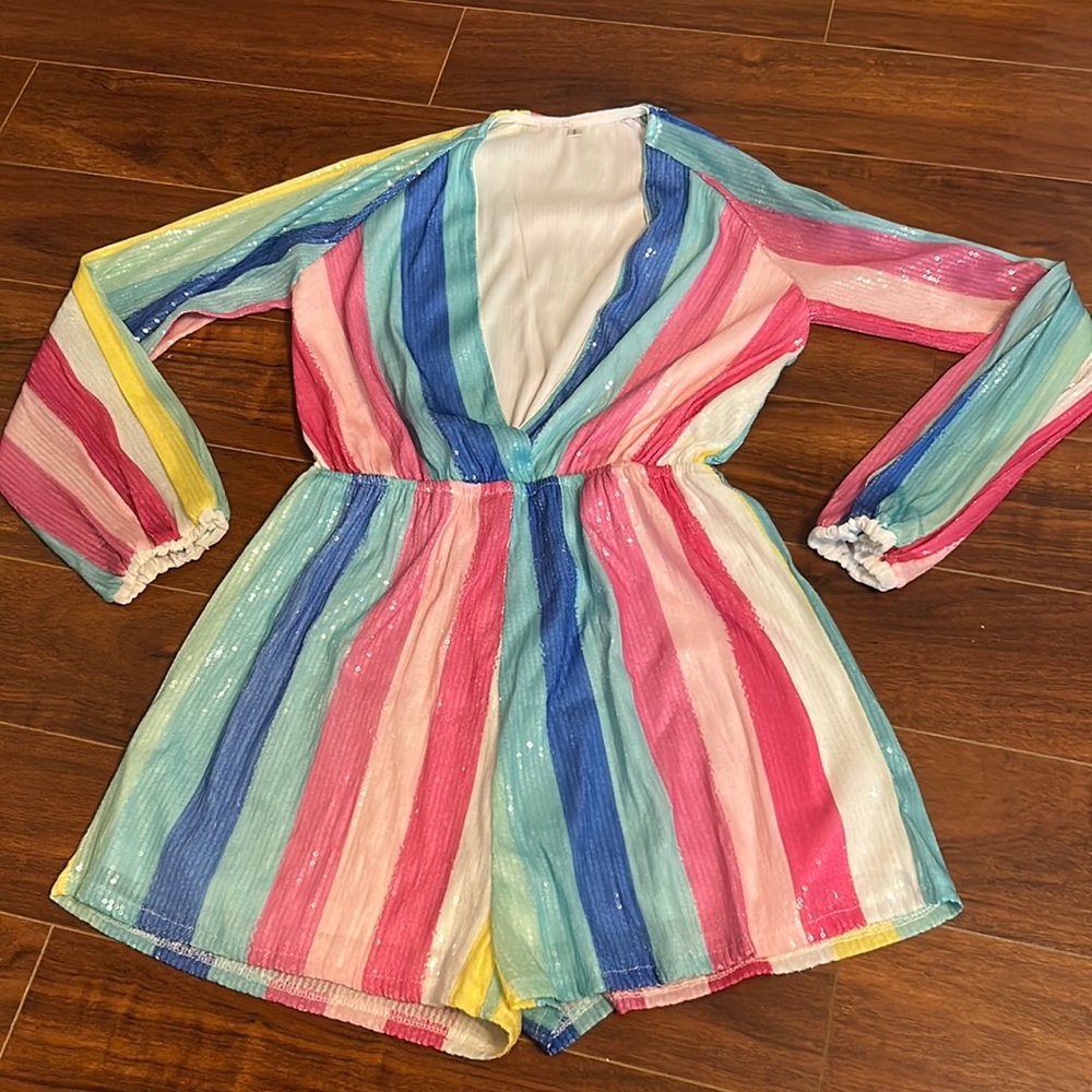 rainbow romper :)